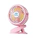 Wentylator ręczny, wentylator USB, wentylator ręczny, potrząsająca głową mały wentylator mały student mini przenośny akumulator klips typ wentylatora specjalny cichy blat biurowy/czarny biały (kolor: różowy)