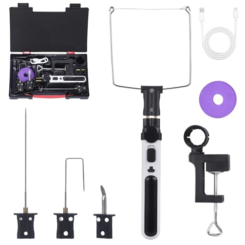 VEGOATY Cortador de poliestireno con batería, cortador de espuma eléctrico con luz LED frontal, cortador de poliestireno mejorado, cortador de poliestireno para tallar y hacer manualidades de