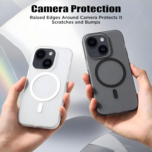 Image of AIBEX Protective Back Case Cover Compatible for iPhone 13 /14 | Camera & Body Protection| Shockproof,Scratch Resistant| Mag-Saf Wireless Charging Support - Black