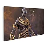 islandburner Bild auf Leinwand Futuristischer Krieger im Sternennebel für Wohnzimmer Science-Fiction-Fans Comicbuchladen Bilder Wandbilder Poster