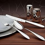 Hochwertiges Besteckset von WILKENS in 180g Versilbert für 6 Personen: Set besteht aus je 6 Menü Löffel, Menü Gabel, Menü Messer, Kaffee Löffel, Kuchen Gabel.