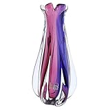 Glass Of Venice Murano Glass Sommerso Ribbed Bud Vase - Rose and Blue