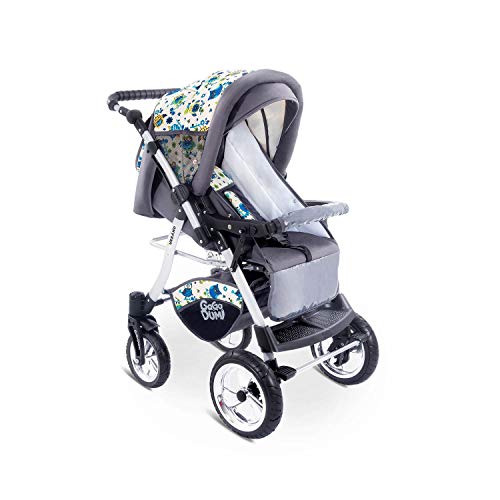 Buggie Urbano OWLS | 3-in-1-System | Kinderwagen, Kombikinderwagen, Babyschale, Autositz System | Zwei-Wege-Griff | Travel System | Moderner, Leichter Trolley mit Allem Zubehör Inklusive