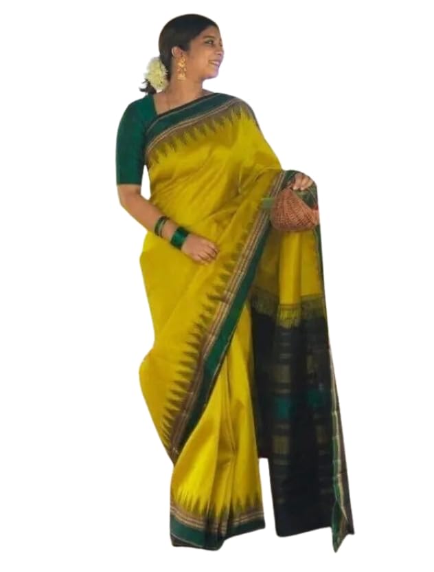 ZECVA Women’s Soft Kanjivaram Lichi Silk Saree For Women With Attach Unstitch Blouse Piece