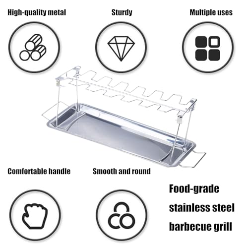 Support ribs en acier de qualité supérieure avec bac récupérateur de graisse