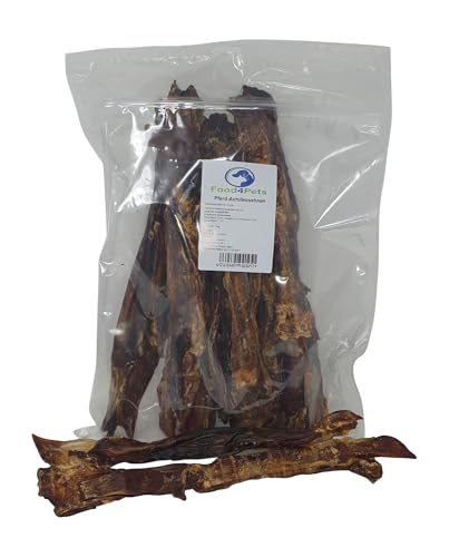 Food4Pets Pferde-Achillessehnen 1kg – natürlicher Hundesnack, sehr hart, ideal für Langen Kauspaß & Zahnpflege, im praktischen Frischebeutel