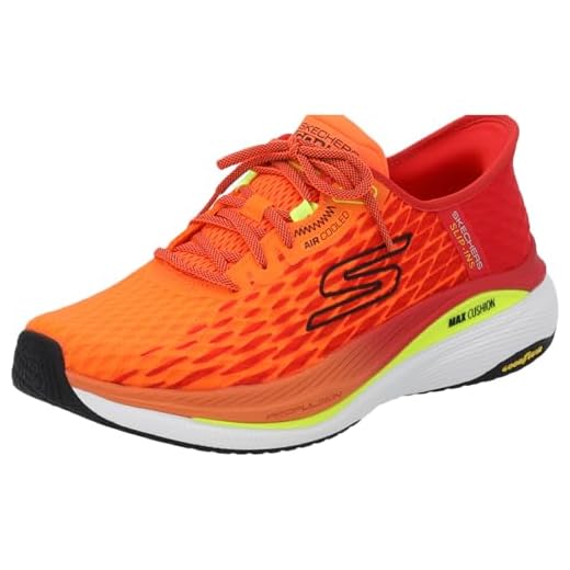 Skechers Slip-Ins: MAX Cushioning Propulsion Vitality 220510-ORMT Zapatillas de Correr para Hombre, Naranja y multitextil, sintéticas, Naranja, 43 EU