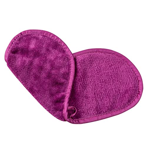Makeup Remover Face Cleansing Cloth - Chemical-Free Microfiber Reusable Facial Clean Towel, Remove Makeup Instantly With Only Water (1 Burgundy) #TOP2