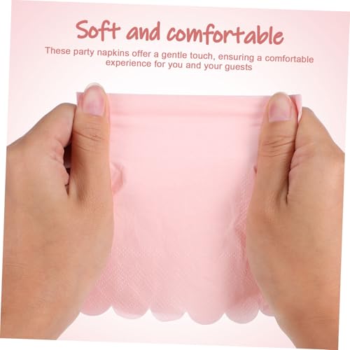 Servilletas de papel desechables con diseño festoneado rosa PRETYZOOM 7