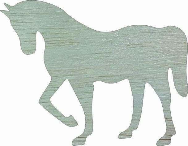 Unfinished Wooden Horse 10" Shape, Paintable Animal Wall Craft