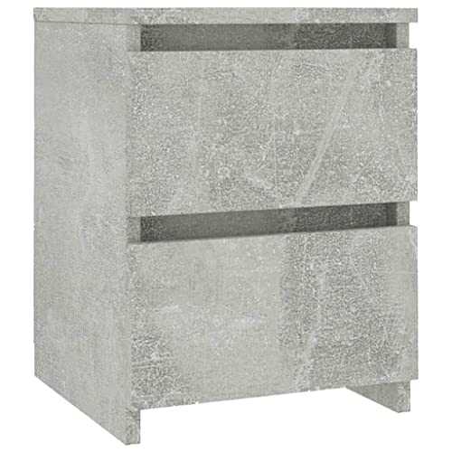 vidaXL Comodino Moderno Elegante Robusto con Cassetti Portaoggetti Armadietto Comò Cassettiera Versatile Grigio Cemento 30x30x40 cm in Truciolato