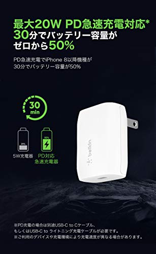 Belkin Usb-C Wall Charger 20W (Iphone Fast Charger For Iphone 12 Pro Max/12/12 Pro/ 12 Mini, Iphone 11, 11 Pro, 11 Pro Max, Xs, Xs Max, Xr, X Ipad Pro And More #TOP2
