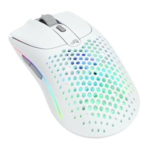 Glorious Gaming Model O 2 Wireless Gaming Mouse – Hybrid 2.4GHz & Bluetooth Wireless, 68g Superlight, Long Battery Life, 26k BAMF 2.0 Sensor, RGB, Ambidextrous, 6 Buttons, PTFE Feet – White