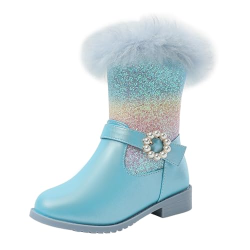 Girls Boots Mid Calf Snow Boots Glitter Toddler Western Cowboy Boot Little Kid Big Kid Dress Up Party Dance Shoes