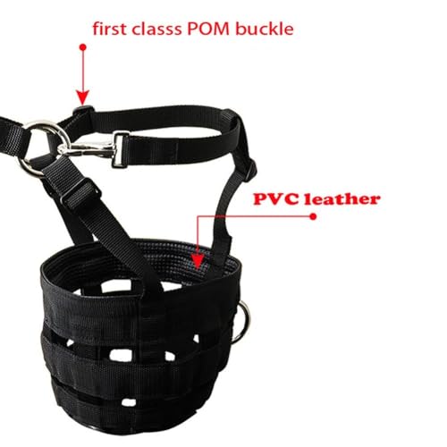 Masque buccal de cheval noir avec sangle réglable - 3