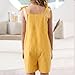 Girls Romper Summer Cute Sleeveless Jumpsuits Casual Spaghetti Strap Loose Romper Shorts Pants With Pockets Back To School Preppy Clothes Fashion Vacation Outfits 5-14 Years 3-Yellow 3-4 Years