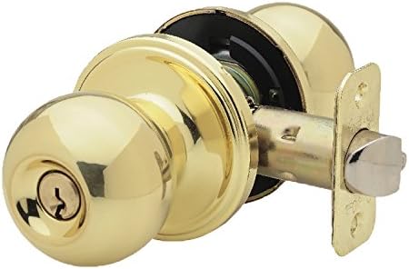 Copper Creek BK2040PB Ball Door Knob, Keyed Entry Function, 1 Pack, in Polished Brass