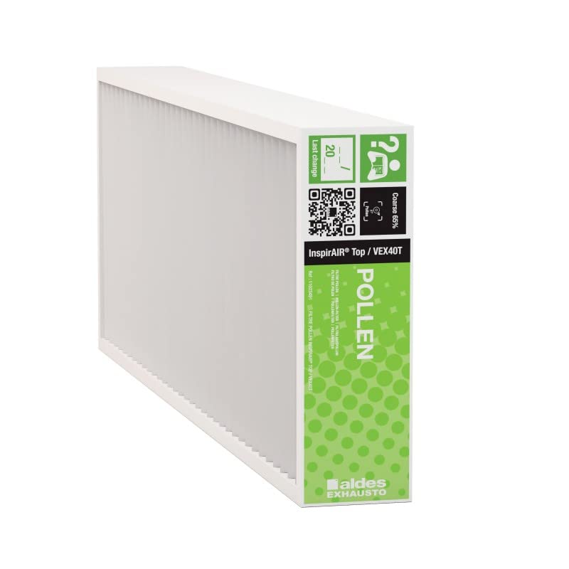 Filtre pollen grossier InspirAIR® Top d'Aldes - Pli 48mm - 65% - Blanc