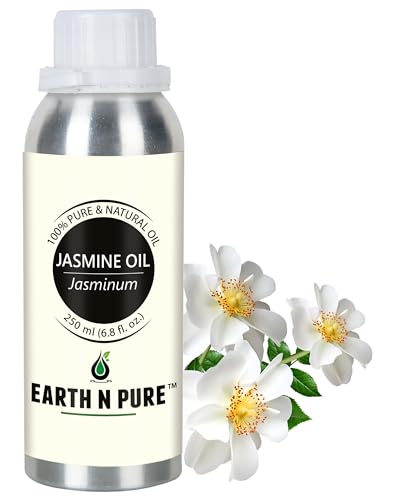 Image of Earth N Pure Jasmine Essential Oil for Hair Growth, Skin Care, Pooja and Aromatherapy | 250 ML