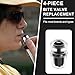 4 Packs Bite Valve Replacement Sheath for Osprey, Hydration Pack Bite Valve BPA-Free Bite Valve Nozzle Silicone Water Bladder Mouthpiece Compatible with Hydrapak Hydration Reservoirs (Black)