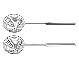 Spring Fondue Siebchen | 2er Set | 24 cm | rostfreier Edelstahl | Fischfondue Körbchen | Fonduesieb Gemüse | Fondue Zubehör | spülmaschinenfest