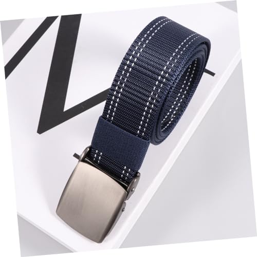 1pc Adjustable Canvas Belt for Men Lightweight Waist Belt Plastic Buckle for Outdoor Training and Daily Wear2