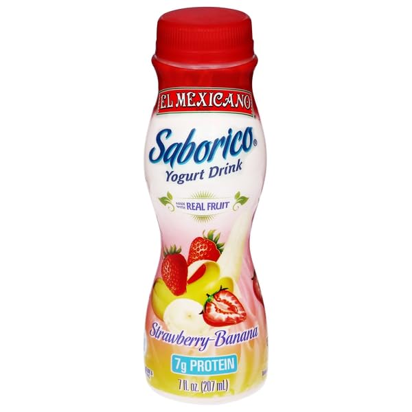 El Mexicano Drinkable Yogurt, Strawberry Banana, 7 oz