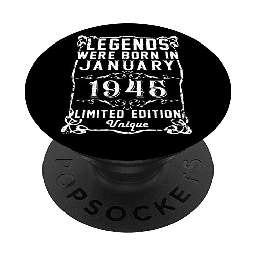 Cumpleaños Enero 1945 Edición Limitada Regalo January 1945 PopSockets PopGrip Intercambiable