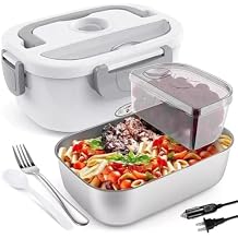 Cordless Electric Lunch Box Rechargeable Heated Food Warmer for Adults, Portable, 1.5L