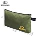 KERNOWO 4 Pack Upgrade Zipper Canvas Tool Pouch, 20 oz Heavy Duty Tool Bag, Water Resistant Utility tools Organizer, 12.75 X 8 X 2.25 inch Spacious Storage Pouches with Dependable Brass Zippers