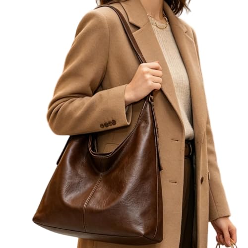 Bolso De Hombro Tipo Hobo de piel suave 6