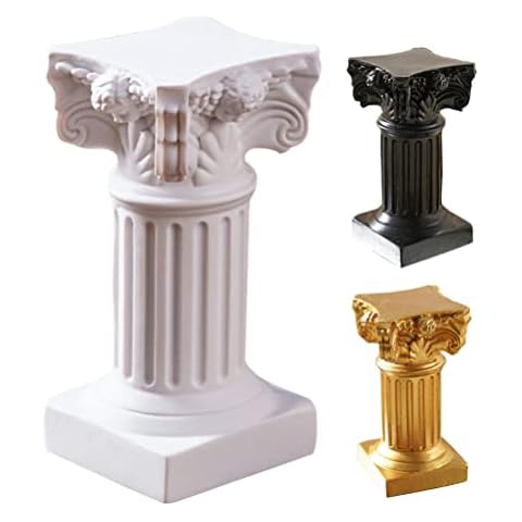 BESPORTBLE 3pcs Columna romana Candelabros Romana Pilar Estatuas Micro Cover
