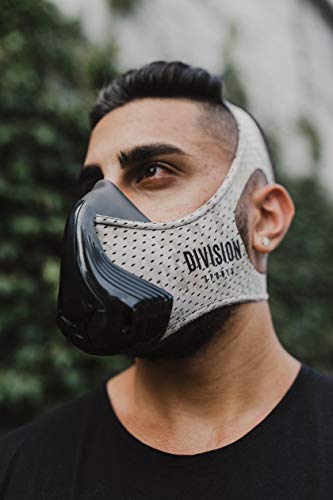 DIVISION Sports Workout Training Mask for Men Women - High Altitude Elevation Breathing Mask for Resistance Exercise, Running, Endurance, Cardio, Boxing, Biking and HIIT Training [24 Breathing Levels]