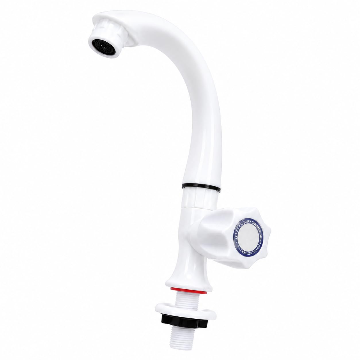 Swan Cock PP Foam Flow White Tap for Kitchen - Pillar Mount Swan Neck Deck with Foam Flow - Basin Sink for Kitchen & Bathroom (Pack of 1)-image-11