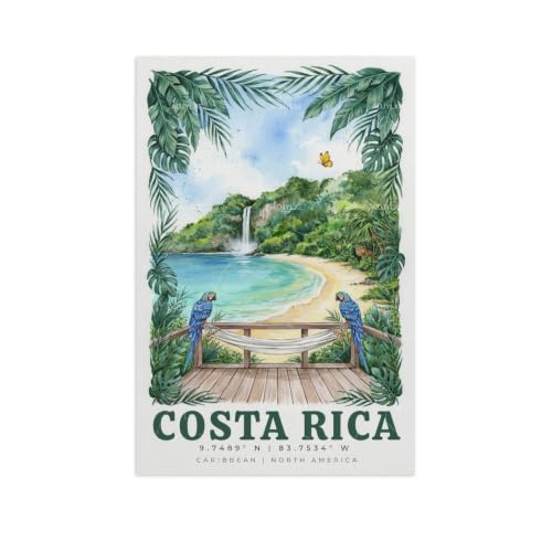 Impression peinture paysage Costa Rica grand format 60x90 cm poster