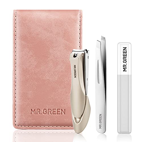MR.GREEN Nail Clipper 3Pcs Set, Stainless Steel Manicure Pedicure...