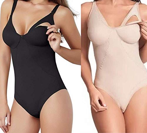 Body Cinta Modelador Amamentação (M, Preto)