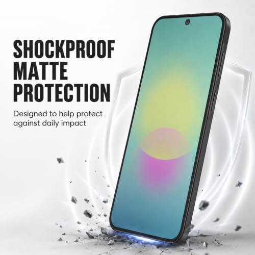 Image of FIRST MART Matte Anti-Glare Tempered Glass for Samsung Galaxy A27 With Installation Kit | Military-Grade Gaming Screen Protector & Cable Guard | Edge to Edge Coverage | Black