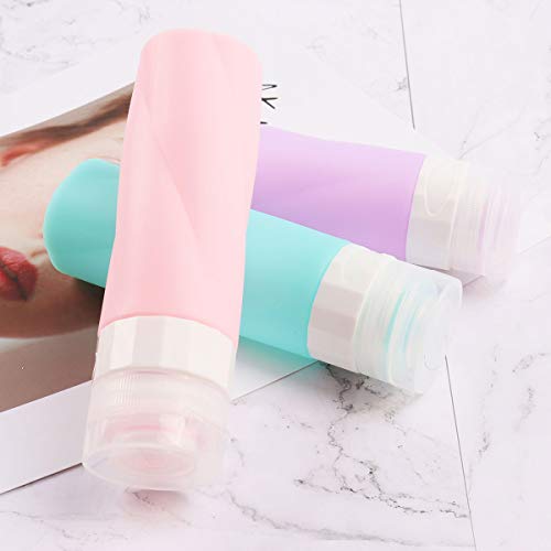 image for Portable Silicone Travel Bottles Set - YIIMER Empty Hand Sanitizer Bot