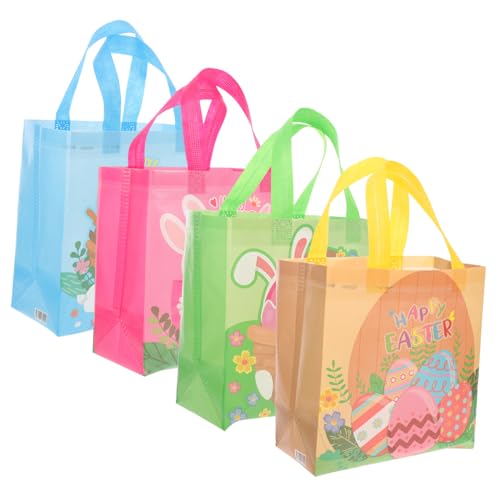 TOPPERFUN 4 Bolsas De Reutilizables Con Diseño De Conejo De Dibujos Animados Para Bebé Bolsas De Para Bolsas Pequeñas Para Fiestas De Pascua Bolsas De Almacenamiento De