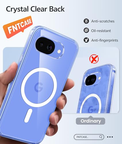 Image of FNTCASE for Google Pixel 10a Case: [Fit for Magsafe] [Screen Protector] Anti Yellowing Transparent Clear - Military Grade Shockproof Protective Phone Cover for Pixel 10A - Clear