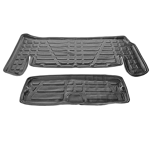 accessorypart Compatible avec Suzuki Jimny 4 2018-2025 Flexible Tapis de Coffre Plancher de Chargement Noir 2 Pcs