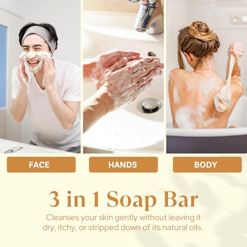 Image of Wavertree & London Honey Almond Scented Natural Soap (2 Bars), 7oz Moisturizing French Triple Milled Soap Bars enriched with shea butter - Pure Plant Based Bath & Body Bars for All Skin Types