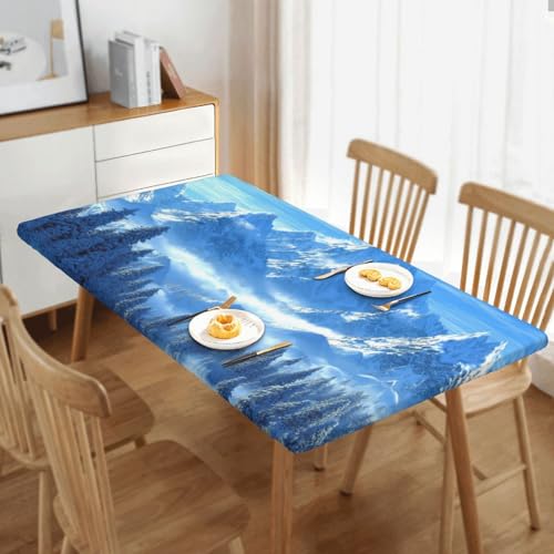 Nappe de neige anti-tache élastique pour table 1,5 m lavable imperméable - 7