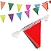 Reusable Pennant Banner, 30 Foot Rainbow String Flags, Kids Birthday Party Decoration, Carnivals, Indoor and Outdoor Events