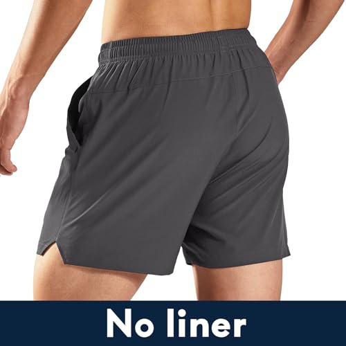 Image of Haimont 5 Inch Mens Dry Fit Running Athletic Shorts with Pockets, Water Resistant Lightweight Gym Workout Exercise Shorts