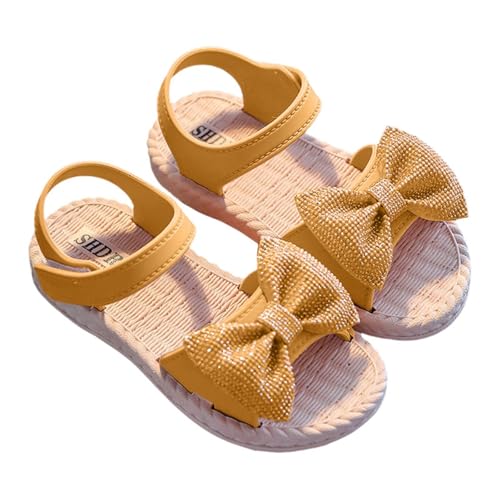 IWIHMIV Girl Sandals Summer Outdoor Casual Beach Walking Shoes with Bowknot Soft Sole Non Slip Toddler Girls Sandals