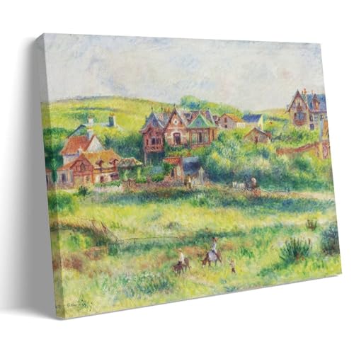 sipfsi Pierre-Auguste Renoir - Obras maestras (Blanche Pearson Cottage in Pourville) - Póster de decoración de interiores en lienzo y arte de pared, decoración moderna de dormitorio familiar, 60 x 90