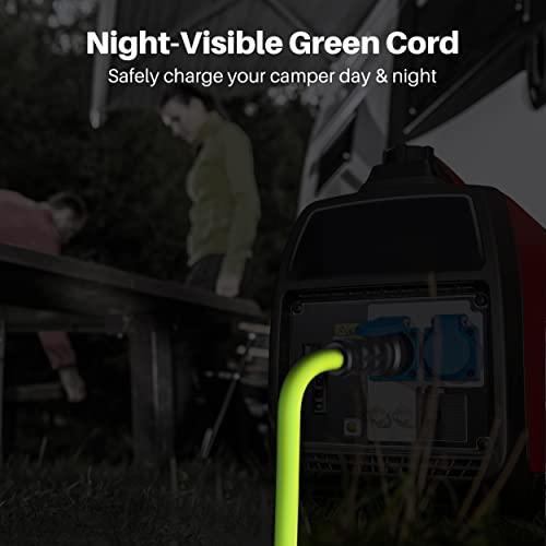 GEARit 50-Amp Generator Extension Cord, 125/250V, Inline NEMA 14-50P to SS2-50R Twist Lock Connector STW 6/3+8/1 AWG, for 50A Power Inlet Box, RV Camper, Generator to House, 20 Feet, Green - Image 3