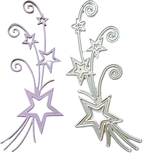 Star Metal Die Cut for Card Making, Scrapbooking Die-Cuts, Hollow Out Star Cutting Dies Congratulations Die Cuts Embossing Stencils Template for DIY Scrap-Booking Decor Wedding Birthday Blessing Card